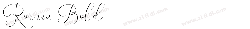 Ronnia Bold字体转换